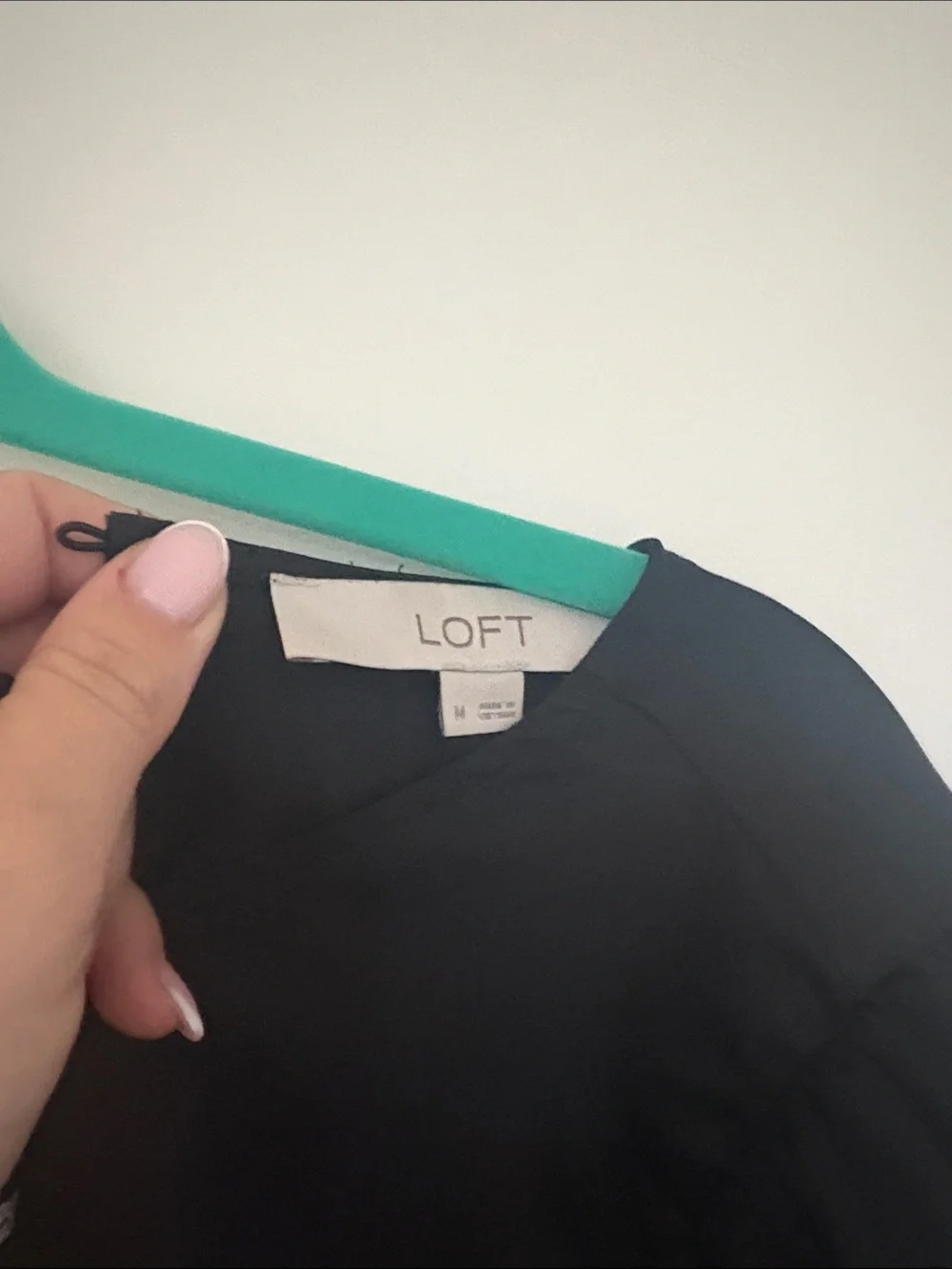 Loft Black Long-Sleeve Puff Shoulder Top